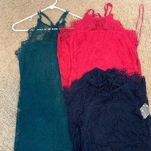 Free people lace body con dress